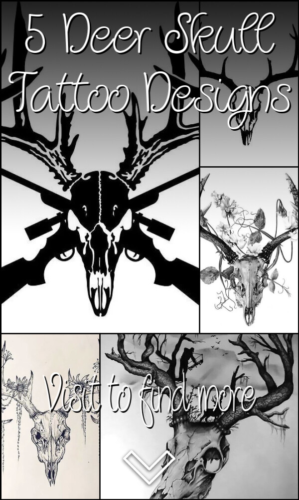 5 Deer Skull Tattoo Designs