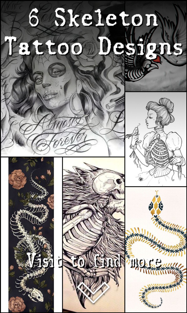 6 Skeleton Tattoo Designs