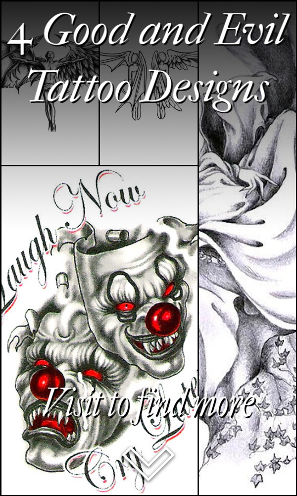 4 Good and Evil Tattoo Designs