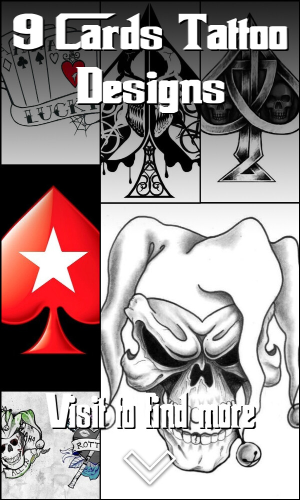 9 Cards Tattoo Designs