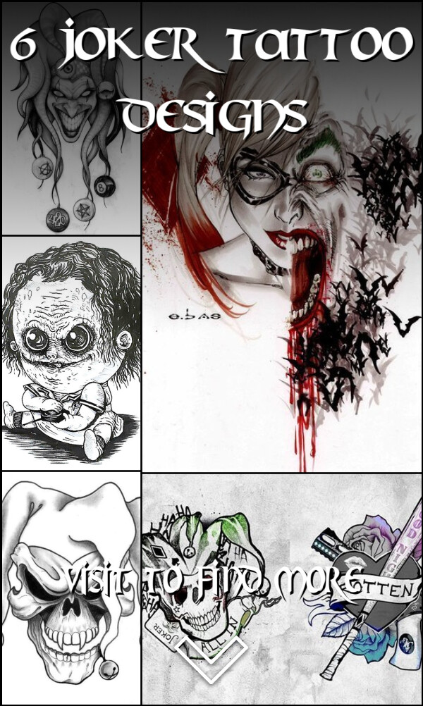 6 Joker Tattoo Designs