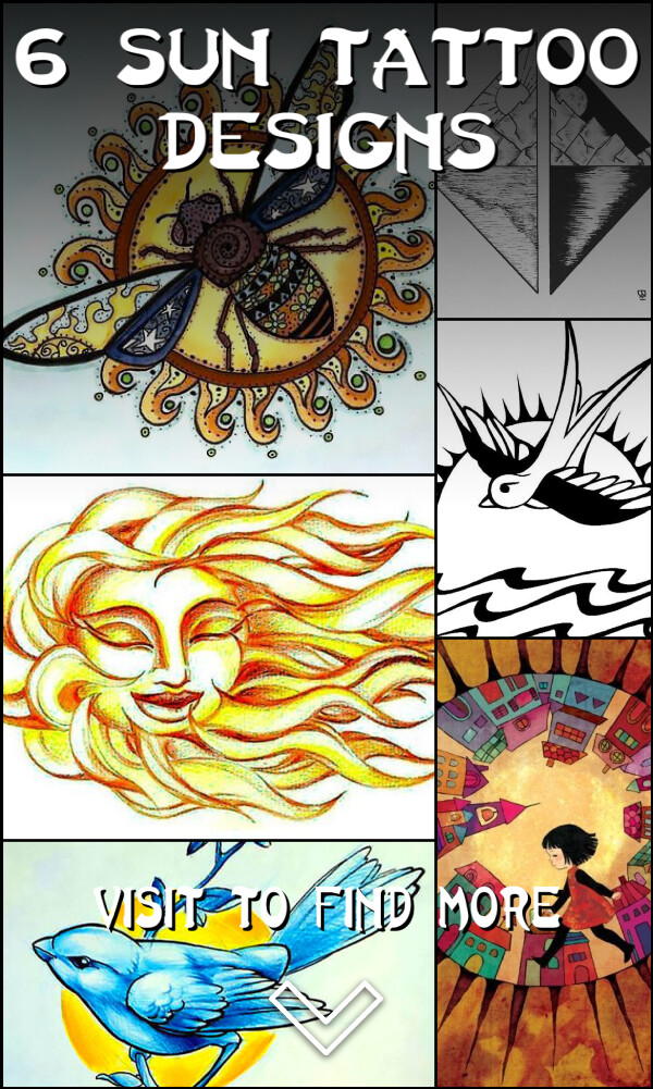 6 Sun Tattoo Designs
