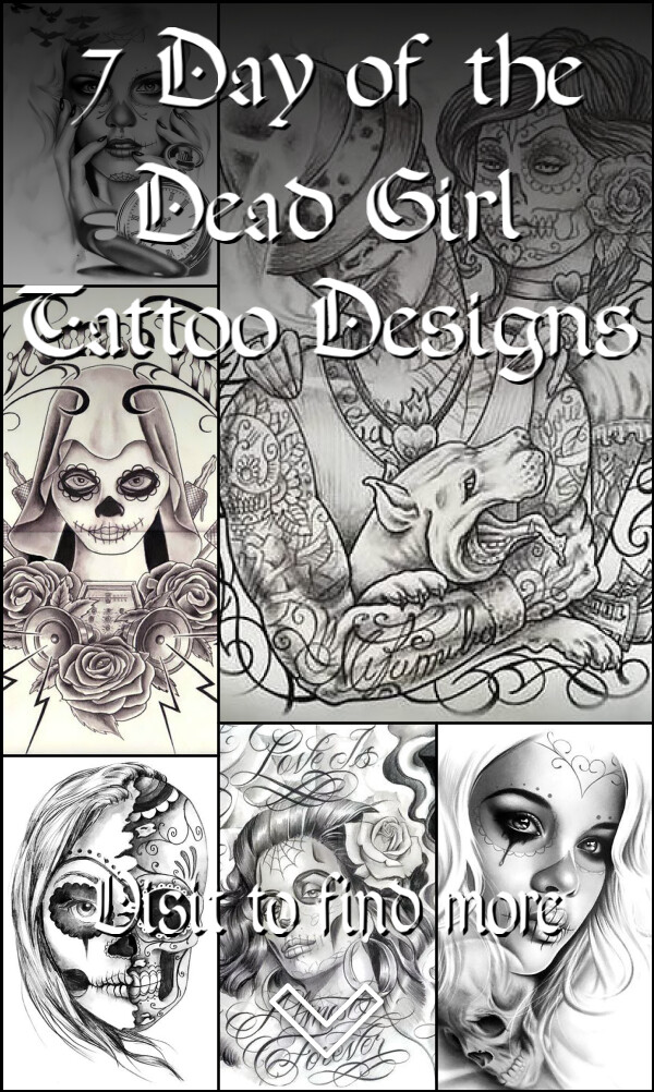 7 Day of the Dead Girl Tattoo Designs