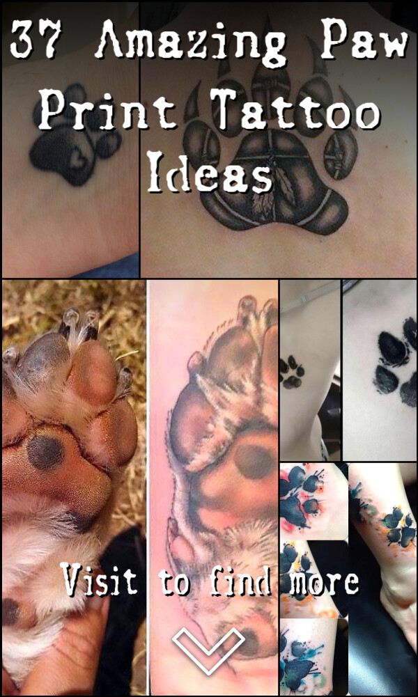 37 Amazing Paw Print Tattoo Ideas