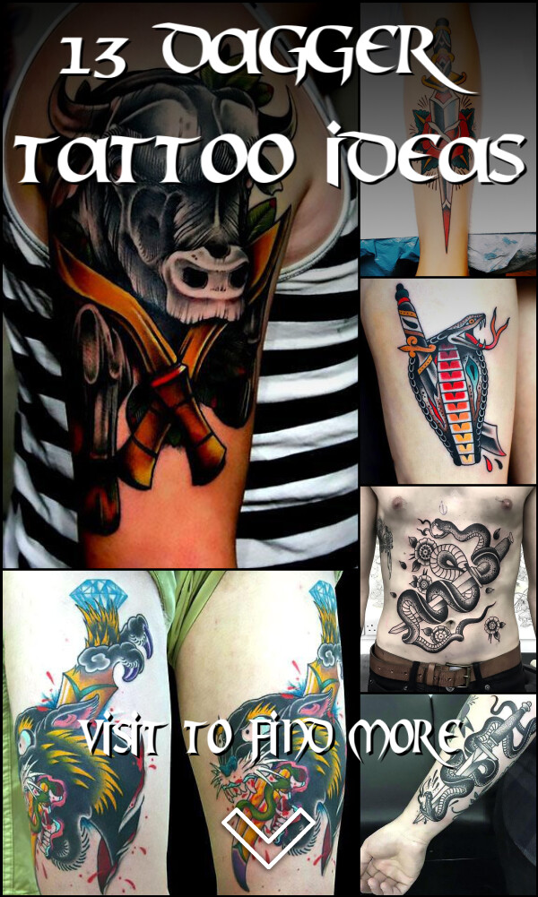 13 Dagger Tattoo Ideas