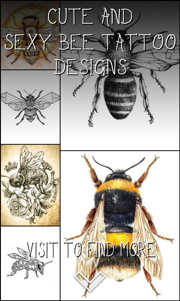 29 Cute and Sexy Bee Tattoo Designs