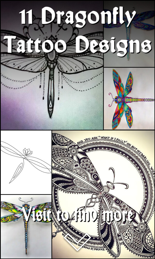 11 Dragonfly Tattoo Designs