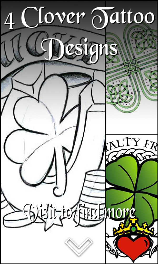 4 Clover Tattoo Designs