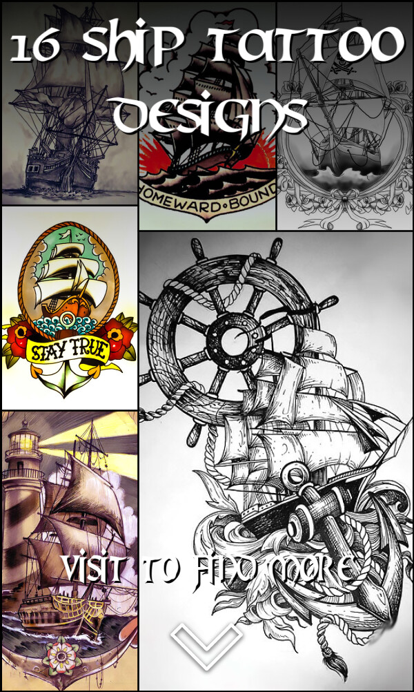 16 Ship Tattoo Designs
