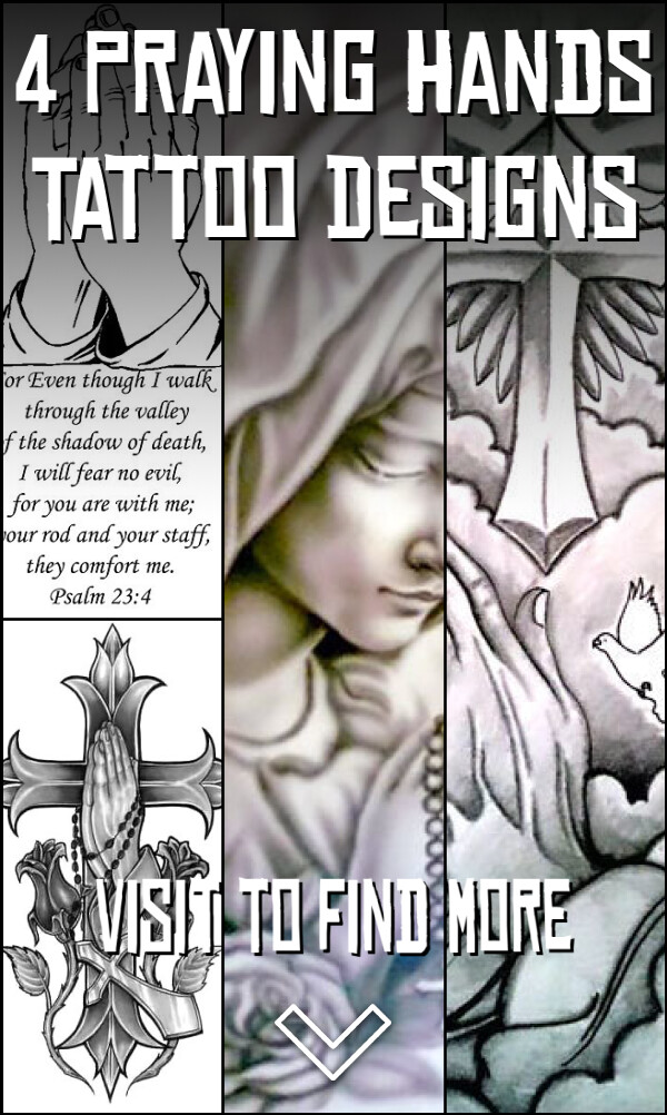 4 Praying Hands Tattoo Designs
