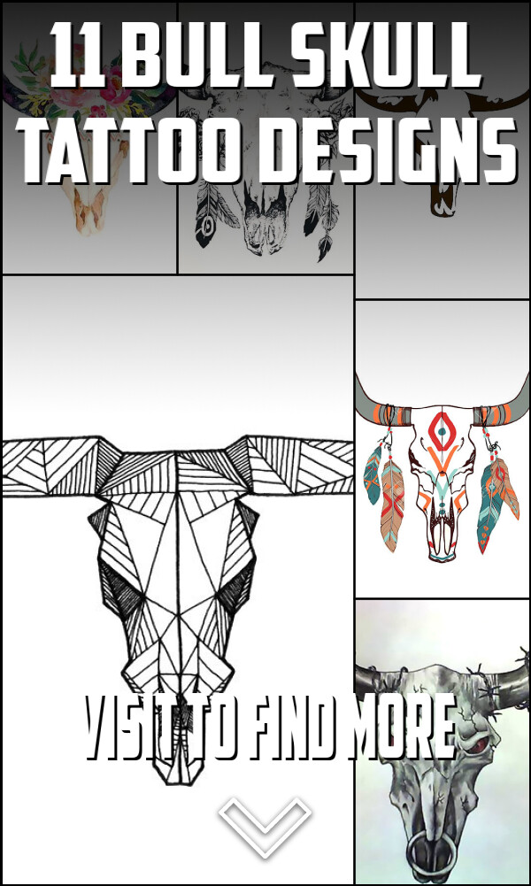 11 Bull Skull Tattoo Designs