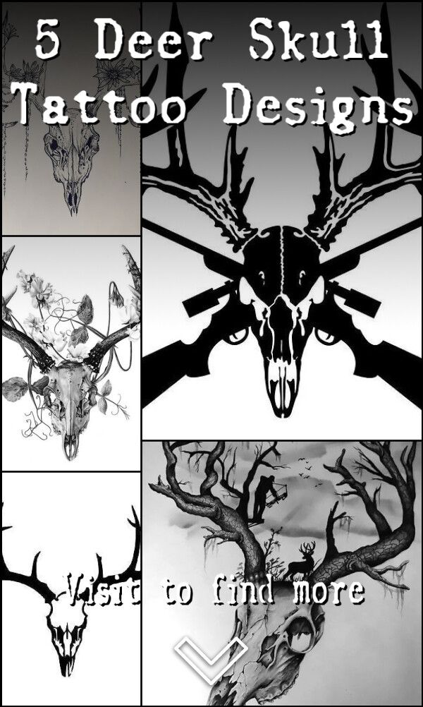5 Deer Skull Tattoo Designs