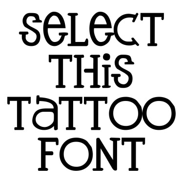 TANGERIN Tattoo Font