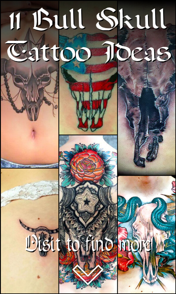 11 Bull Skull Tattoo Ideas