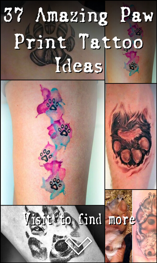 37 Amazing Paw Print Tattoo Ideas