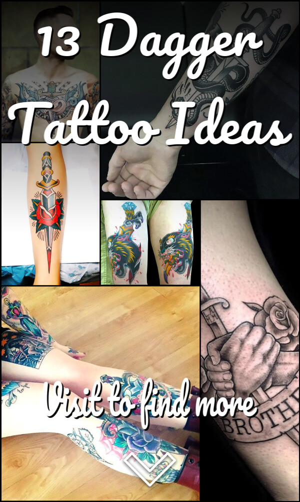 13 Dagger Tattoo Ideas