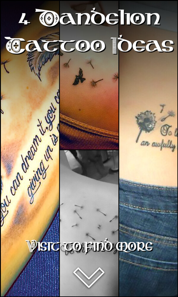 4 Dandelion Tattoo Ideas