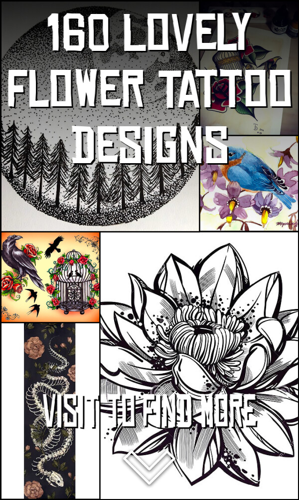160 Lovely Flower Tattoo Designs