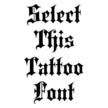Blackletter Tattoo Font