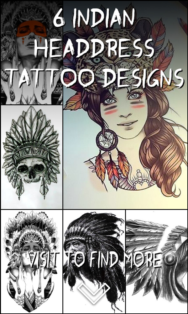 6 Indian Headdress Tattoo Designs