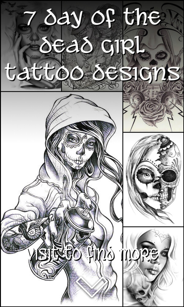 7 Day of the Dead Girl Tattoo Designs