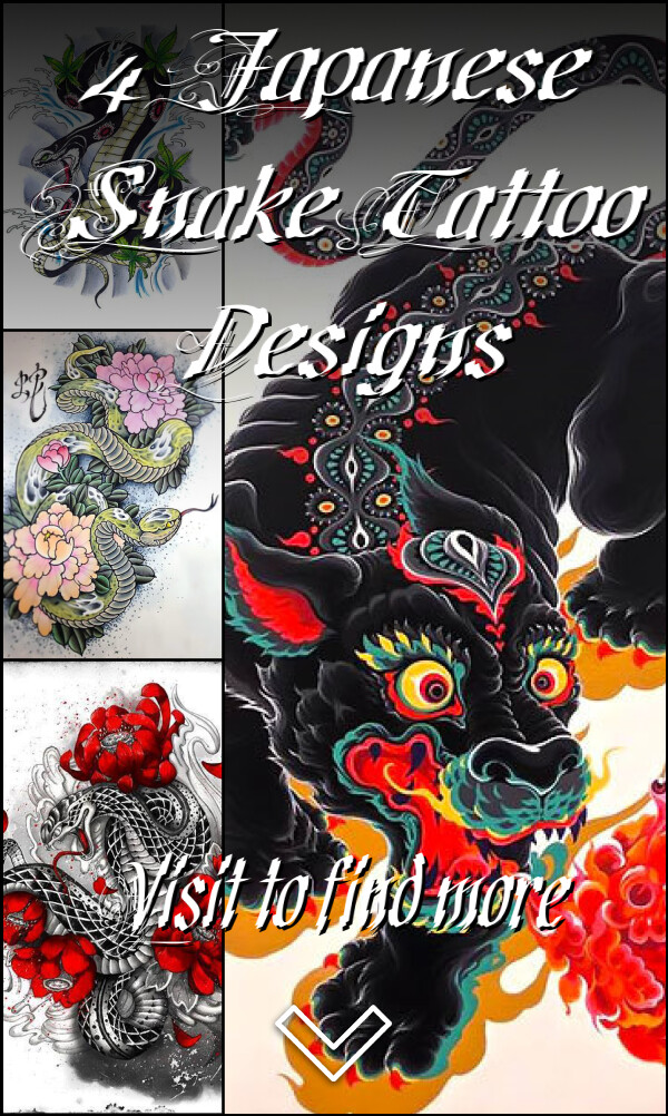 4 Japanese Snake Tattoo Designs