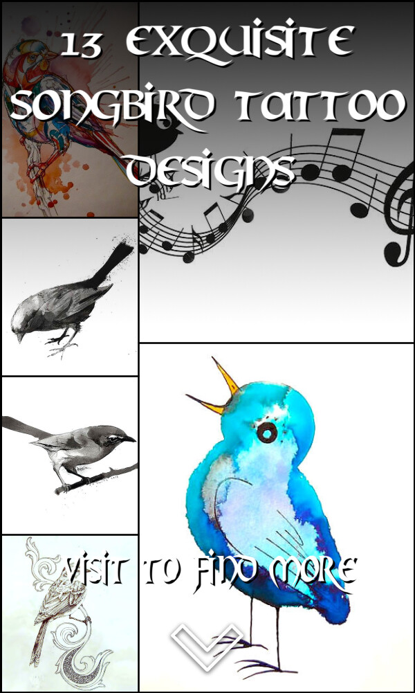 13 Exquisite Songbird Tattoo Designs