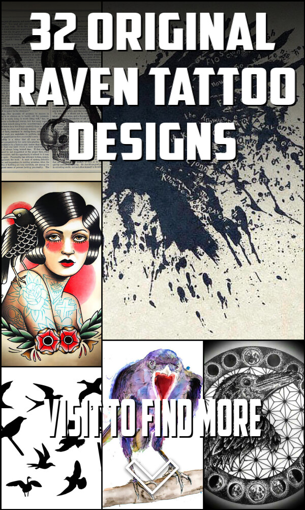 32 Original Raven Tattoo Designs