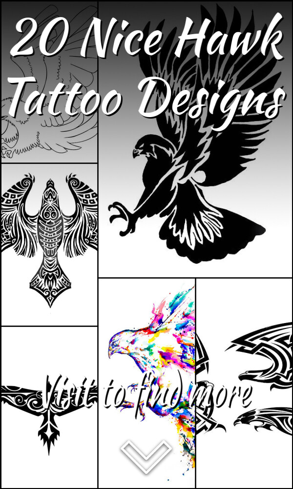 20 Nice Hawk Tattoo Designs