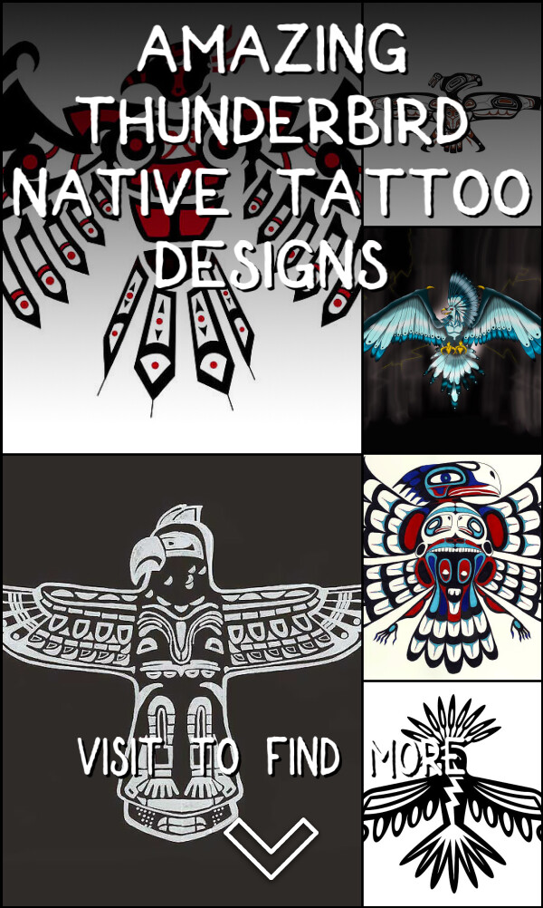 12 Amazing Thunderbird Native Tattoo Designs