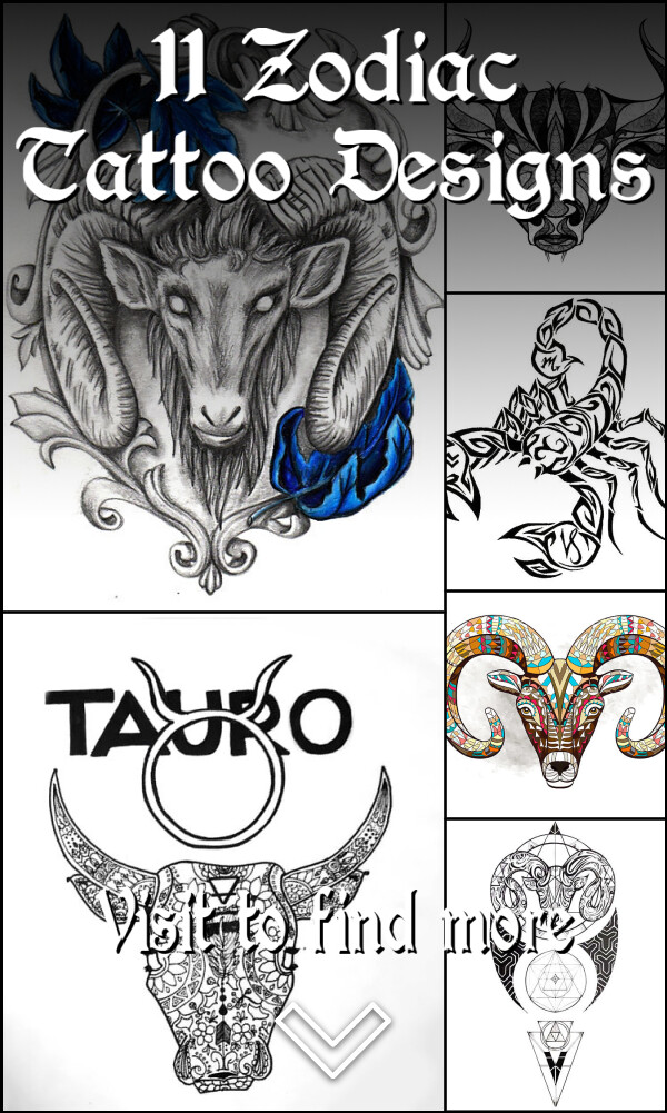 11 Zodiac Tattoo Designs