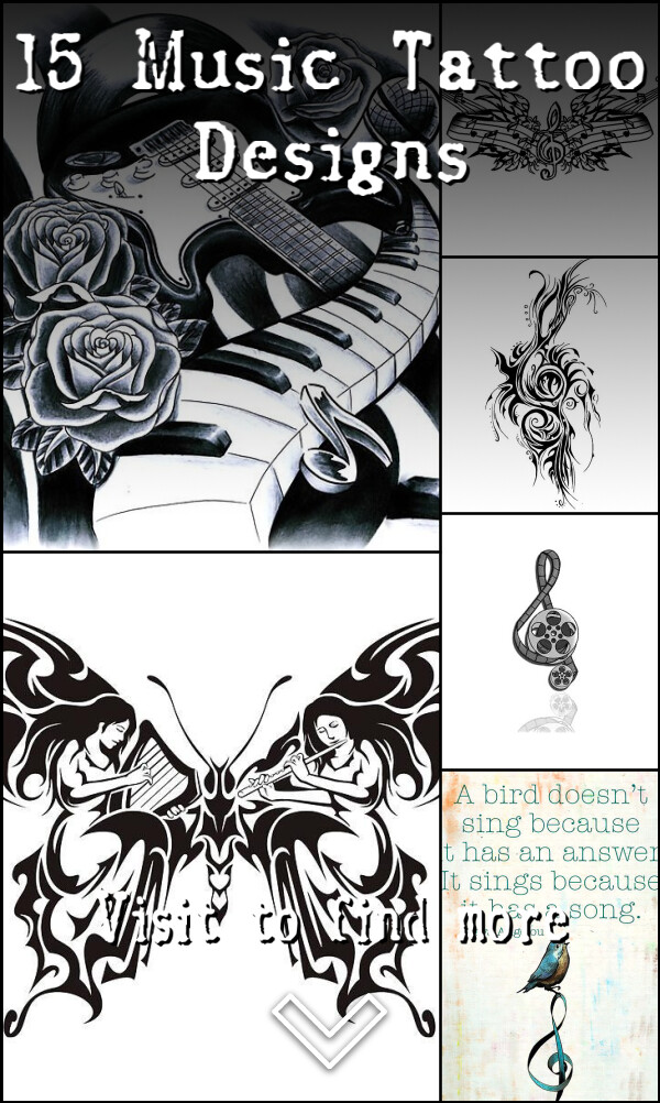 15 Music Tattoo Designs