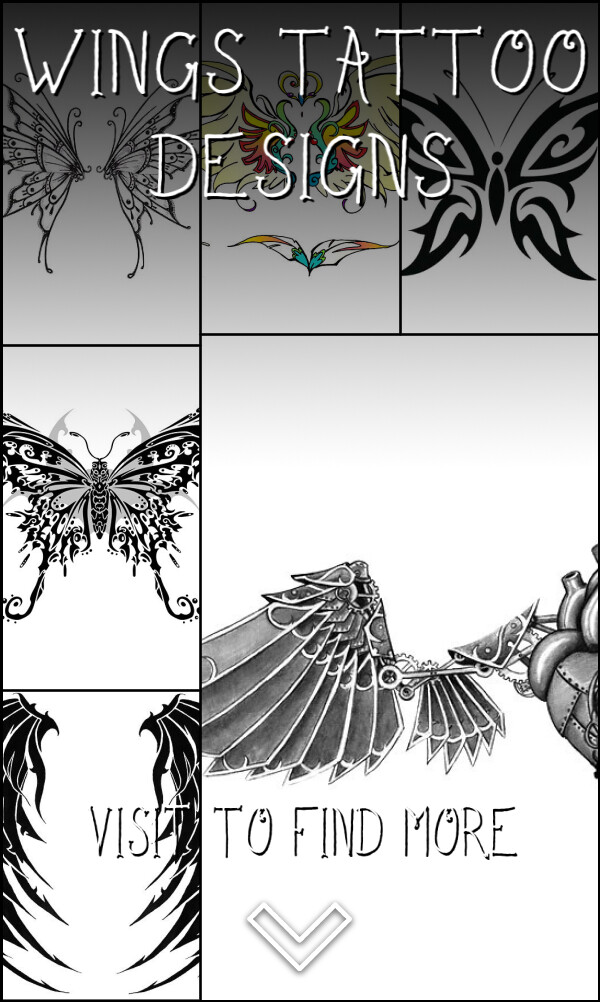 18 Wings Tattoo Designs