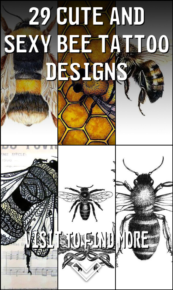 29 Cute and Sexy Bee Tattoo Designs