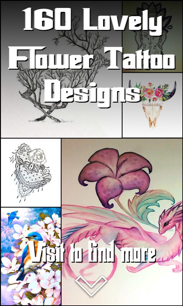 160 Lovely Flower Tattoo Designs