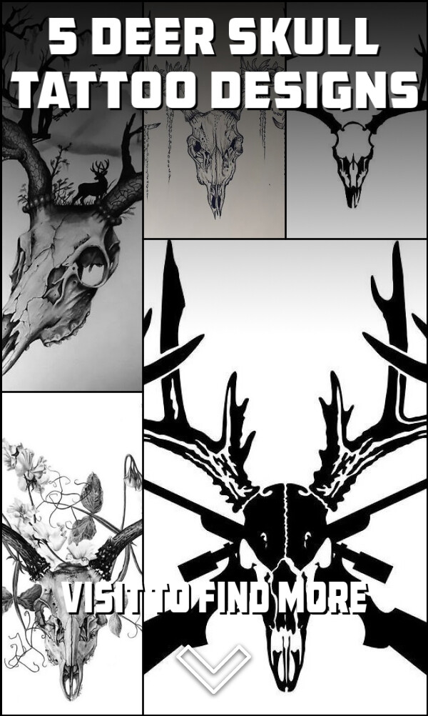 5 Deer Skull Tattoo Designs