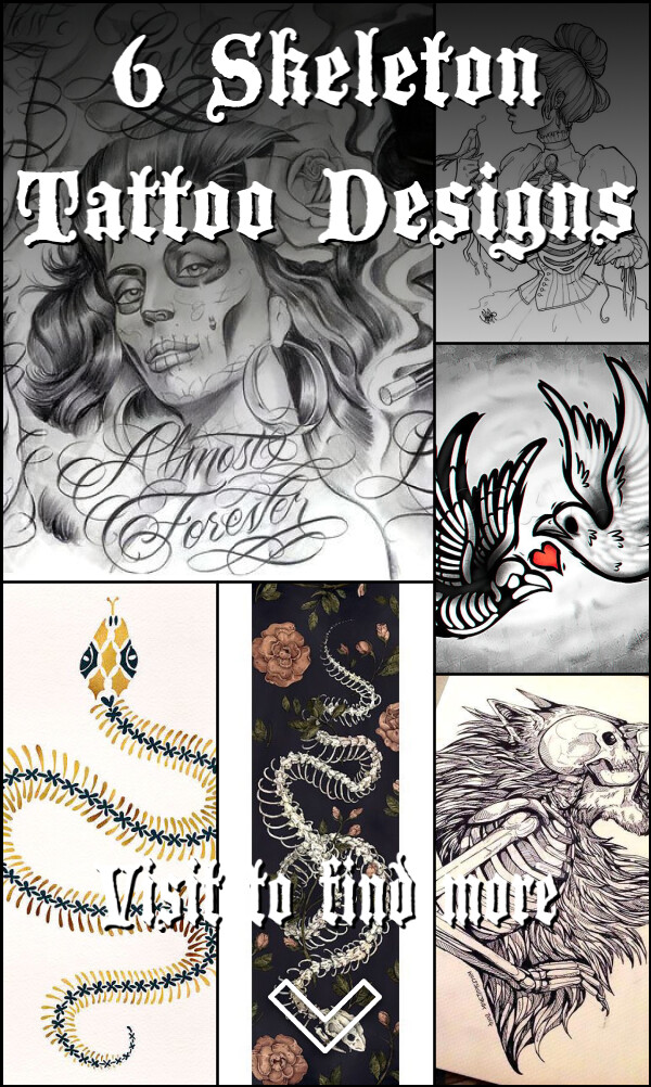 6 Skeleton Tattoo Designs