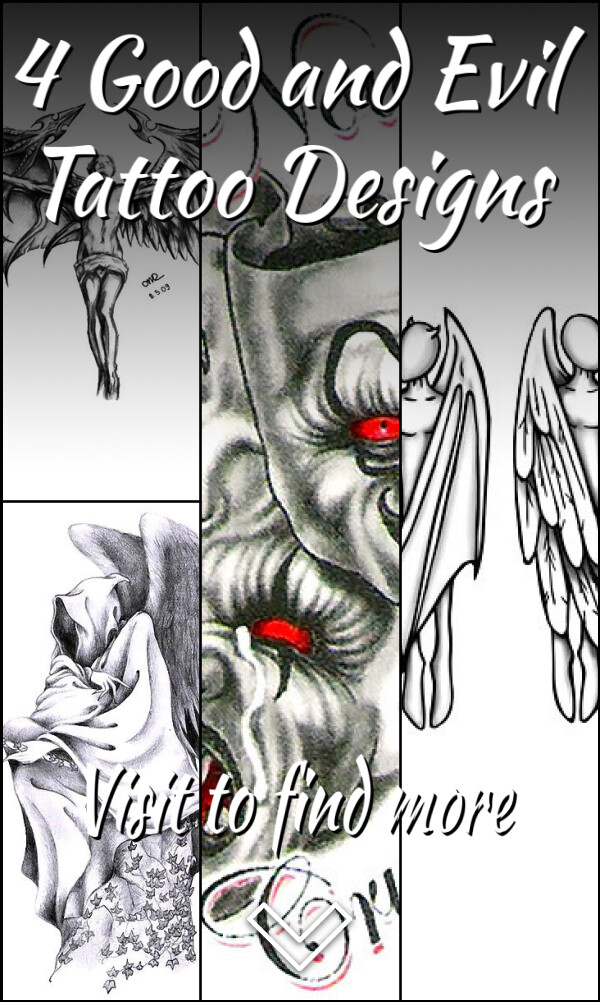 4 Good and Evil Tattoo Designs
