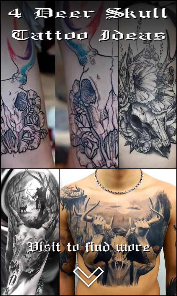 4 Deer Skull Tattoo Ideas