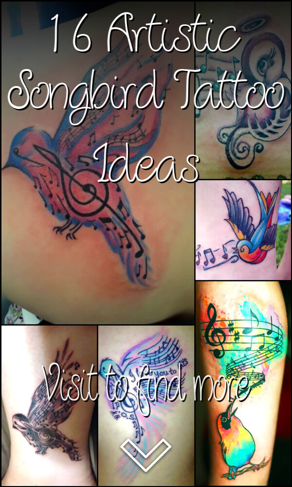 16 Artistic Songbird Tattoo Ideas