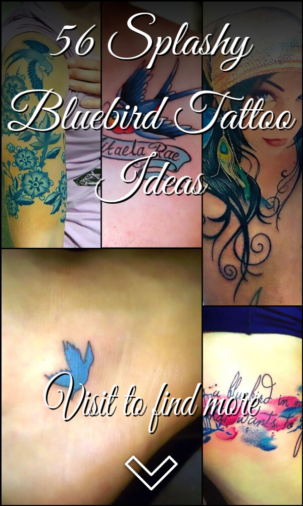 56 Splashy Bluebird Tattoo Ideas