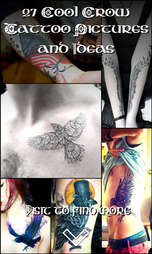 27 Cool Crow Tattoo Pictures and Ideas