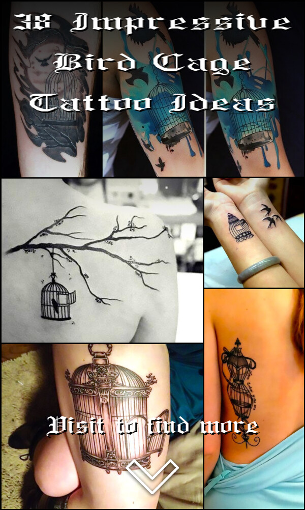 38 Impressive Bird Cage Tattoo Ideas