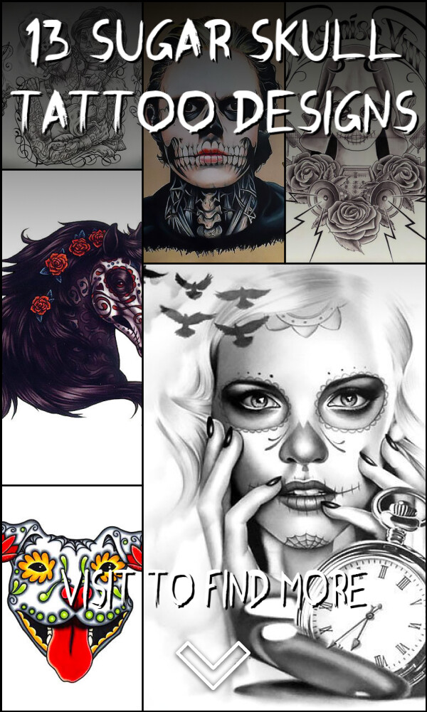13 Sugar Skull Tattoo Designs