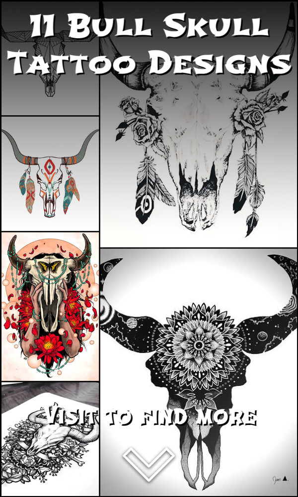 11 Bull Skull Tattoo Designs