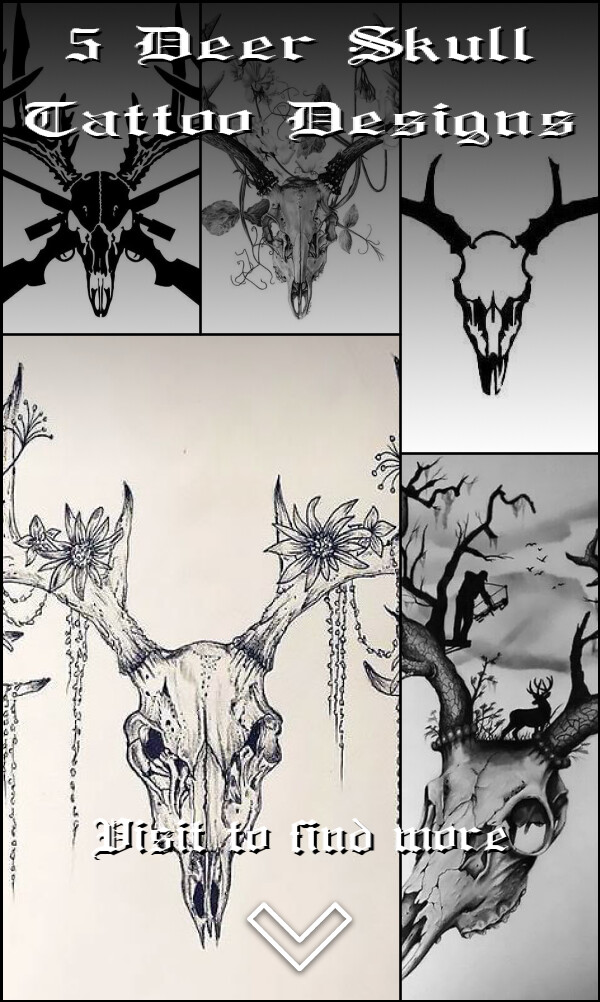 5 Deer Skull Tattoo Designs