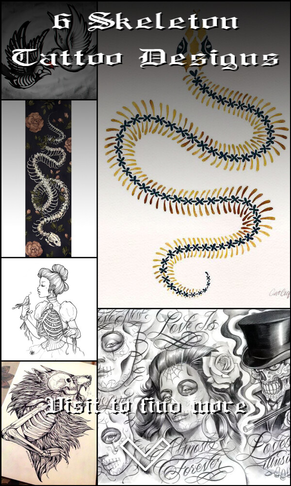 6 Skeleton Tattoo Designs