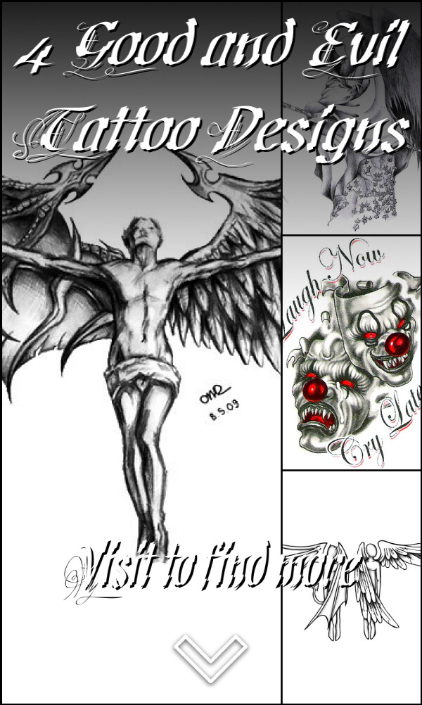 4 Good and Evil Tattoo Designs