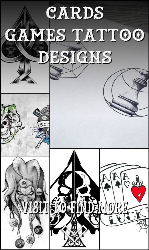 12 Cards & Games Tattoo Designs