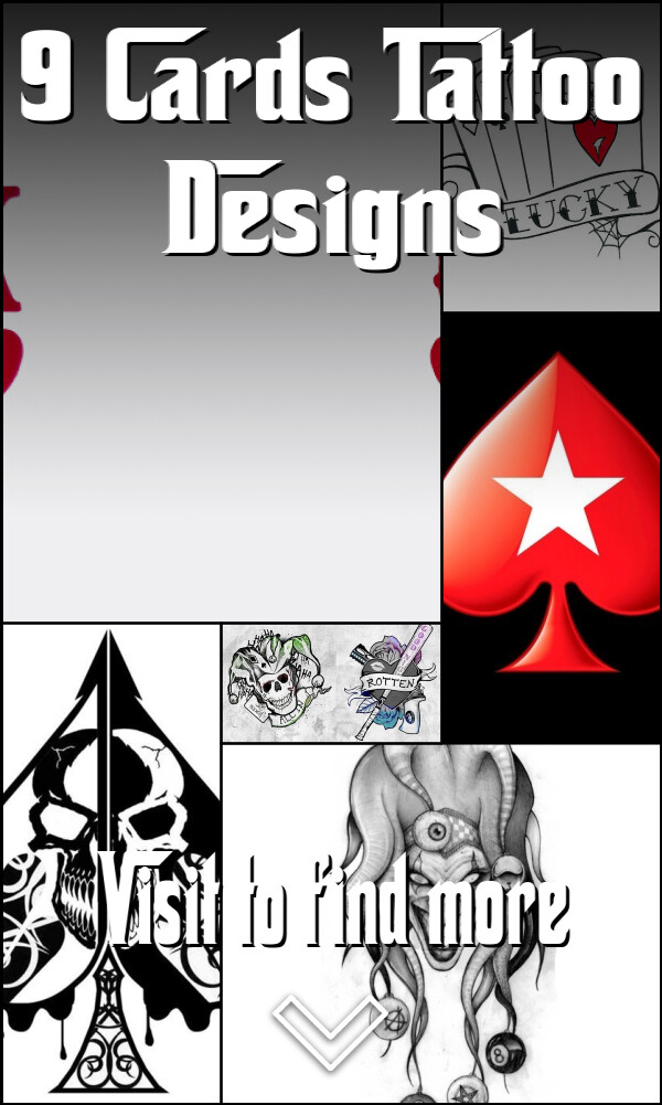 9 Cards Tattoo Designs